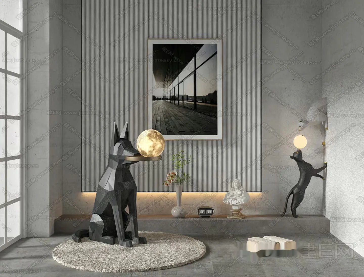 Modern Minimalist Interior Design 3D Model – 10802 – VRAY Render