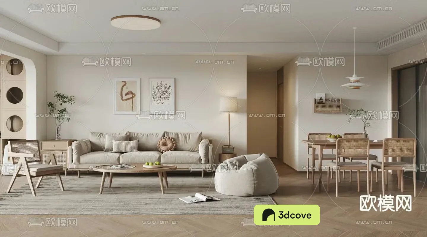 Nordic living room dining room