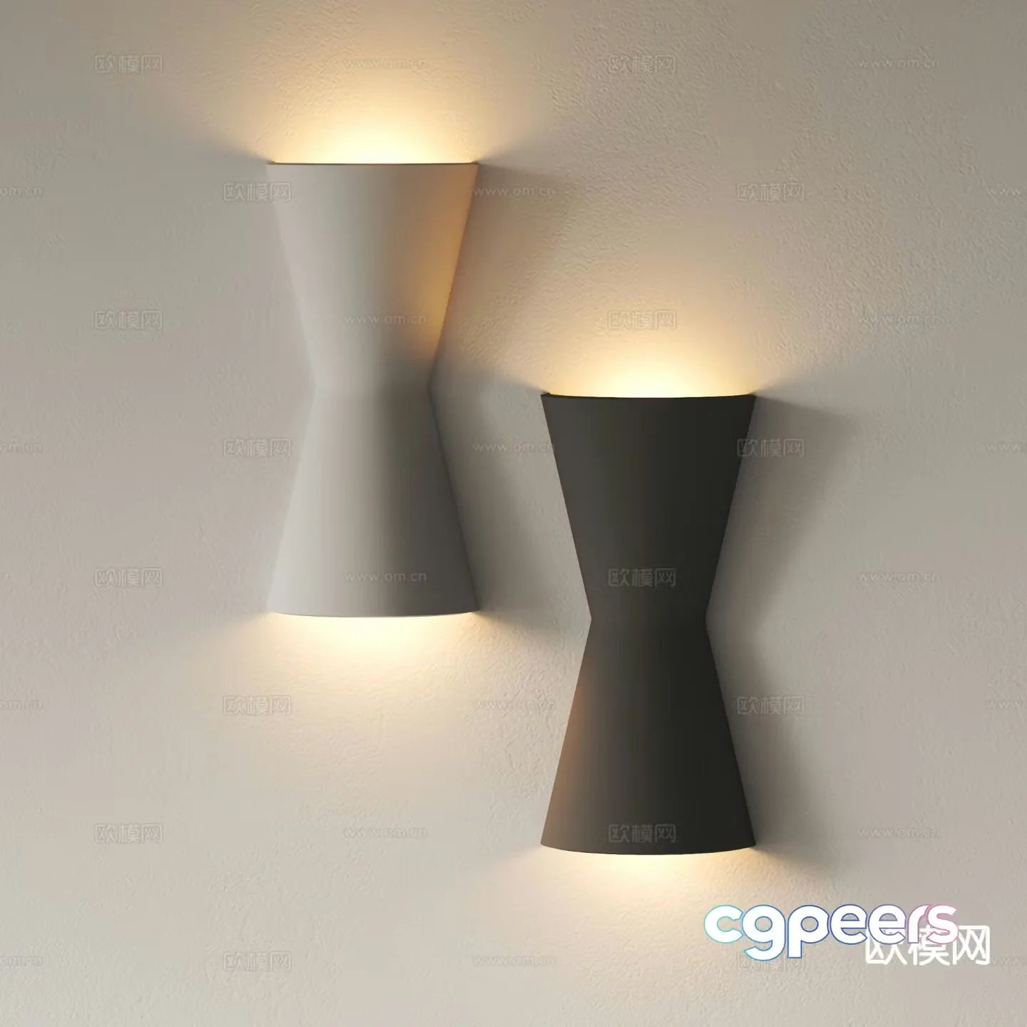 Modern wall lamp plaster lamp 3d model