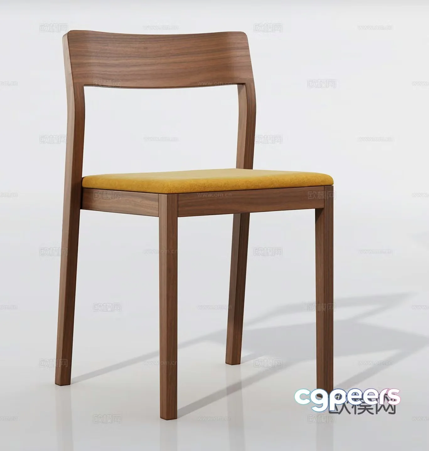 Log wind single chair dining chair leisure chair 3d model