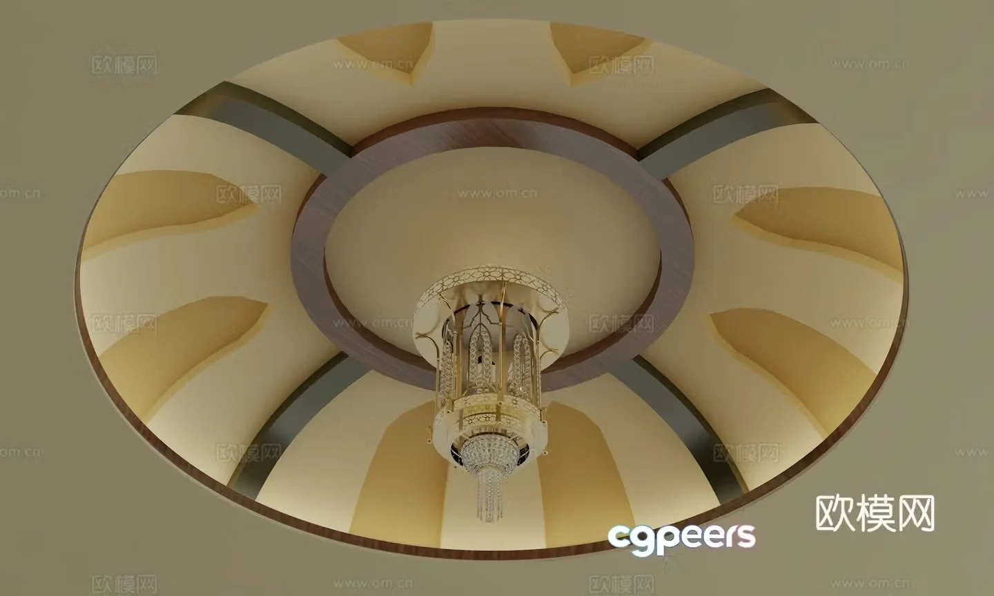 New Chinese style Southeast Asian ceiling 3D model