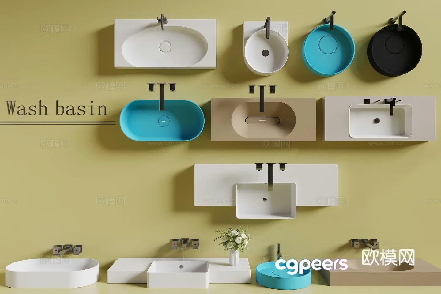 Modern washbasin 3d model