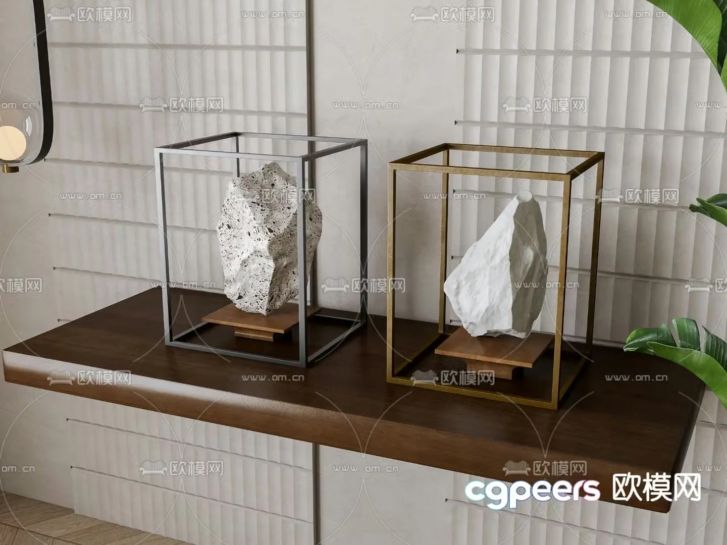 New Chinese style stone ornaments 3D model