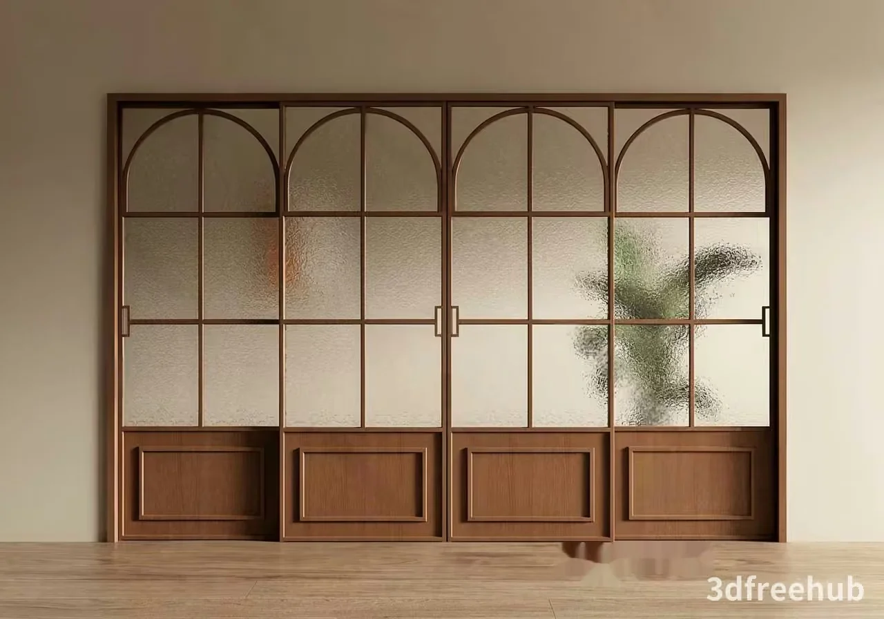 Wooden Sliding Doors 3D Model – 21151 – VRAY Render