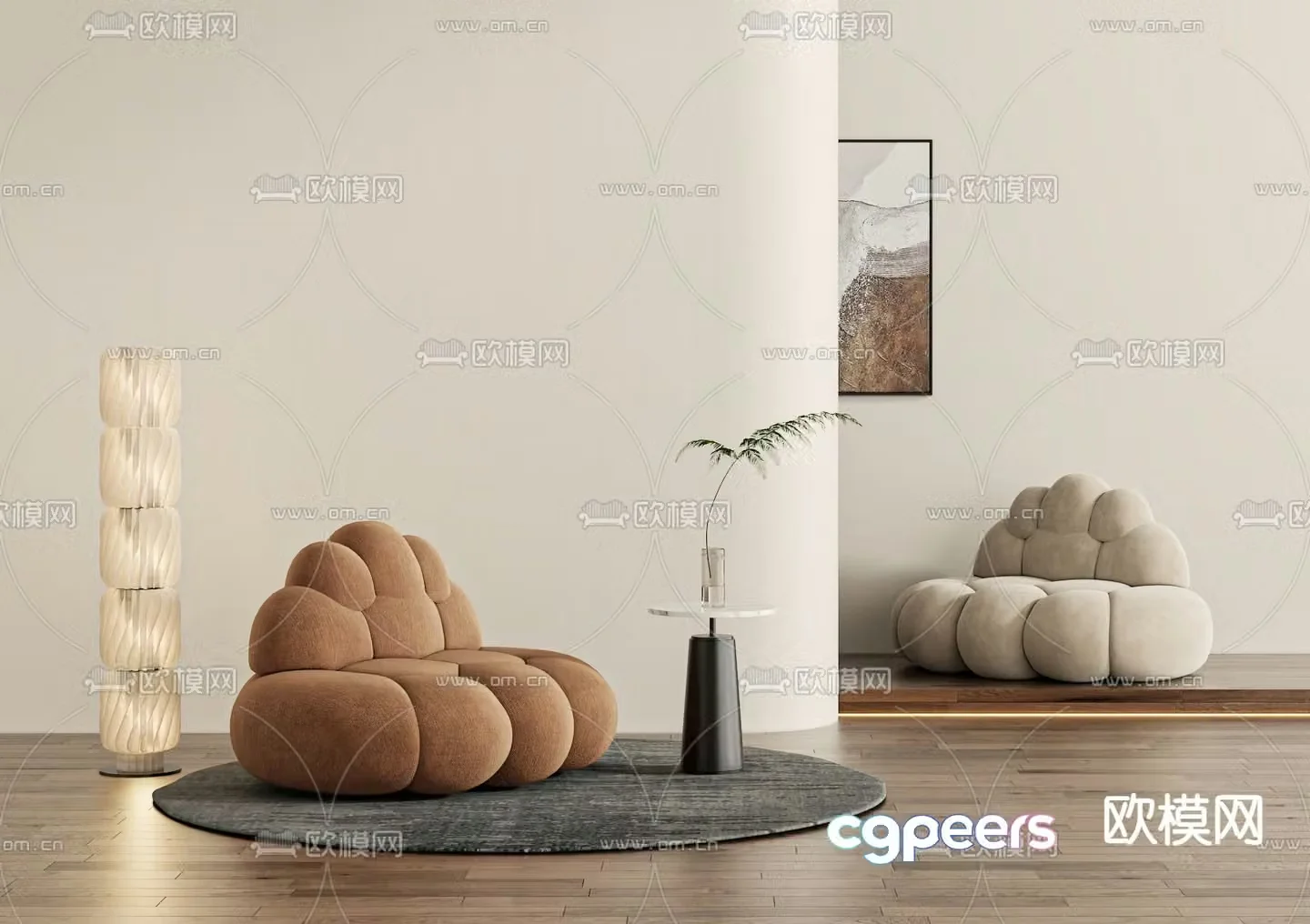 EDRA casual sofa single sofa 3d model