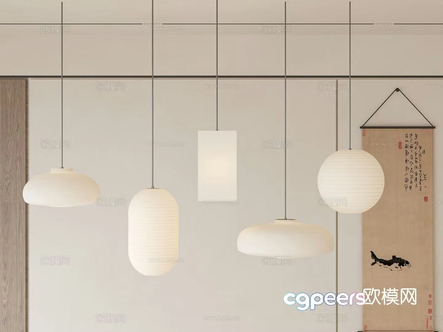 New Chinese chandeliers decorative chandeliers Lantern chandeliers Chinese retro chandeliers medieval chandeliers 3D model