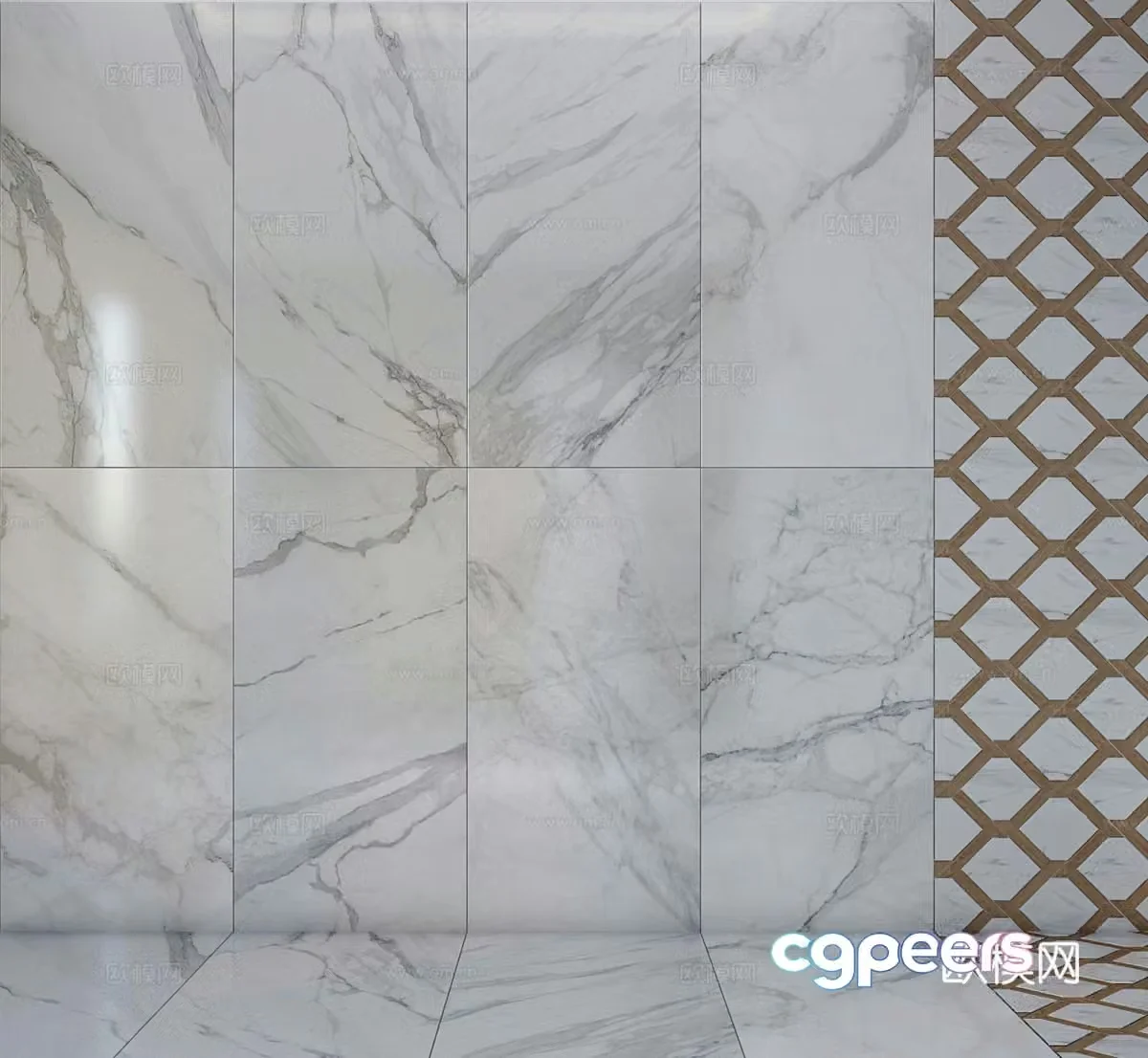 Rock slab marble luxury stone 3d model