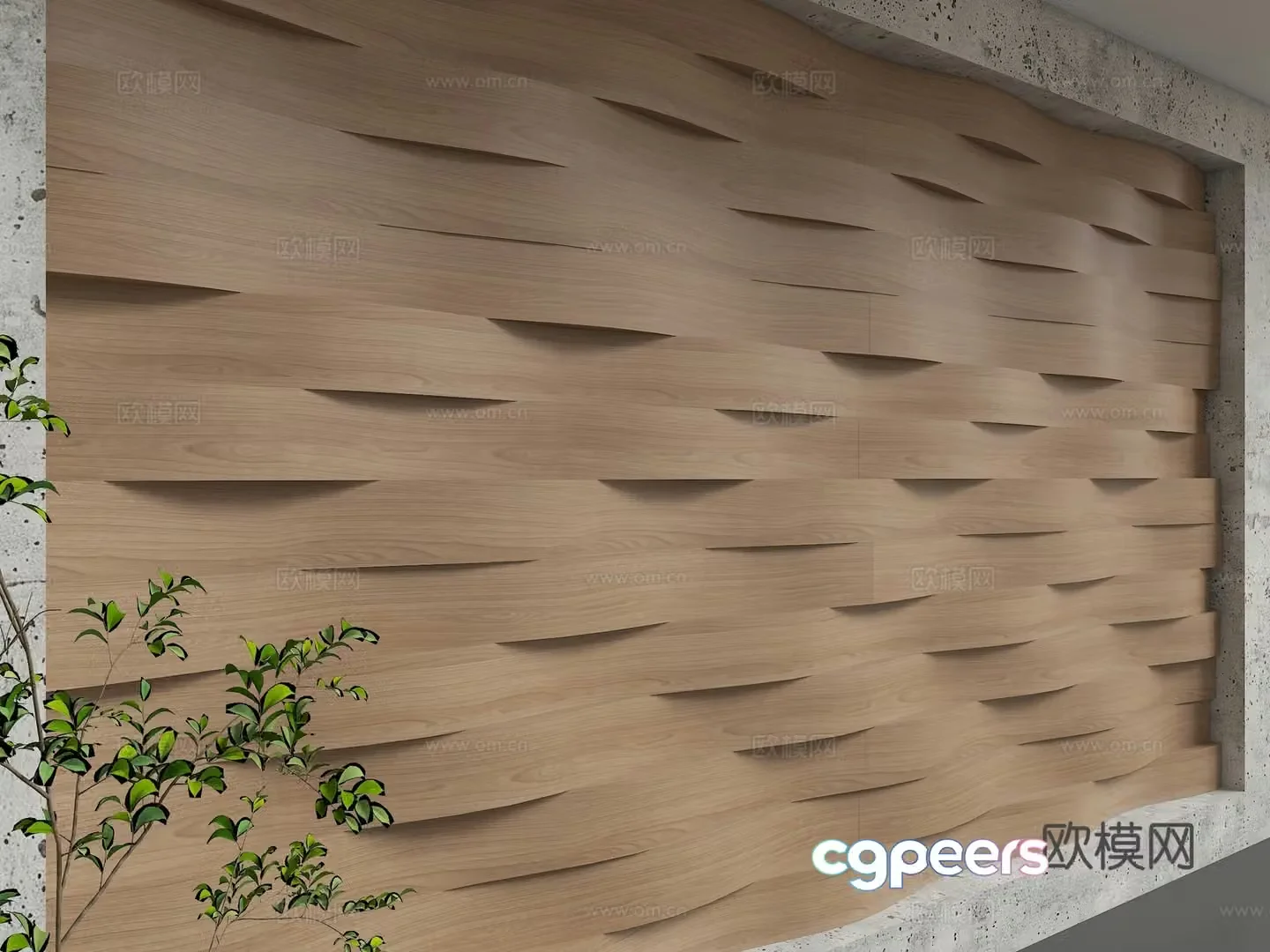 Modern background wall 3d model