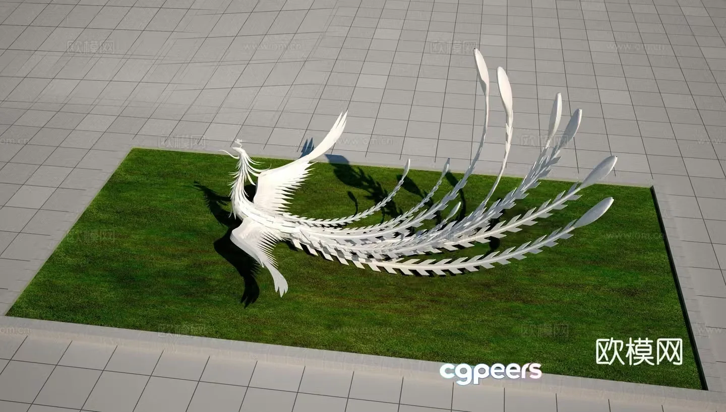 Phoenix Sculpture 3d Model