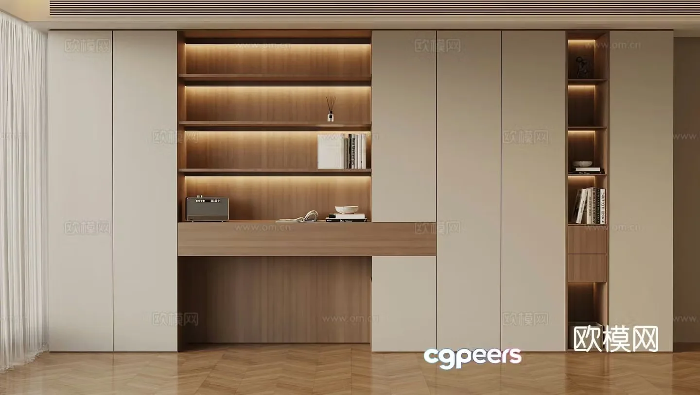 Modern minimalist wardrobe 3d model