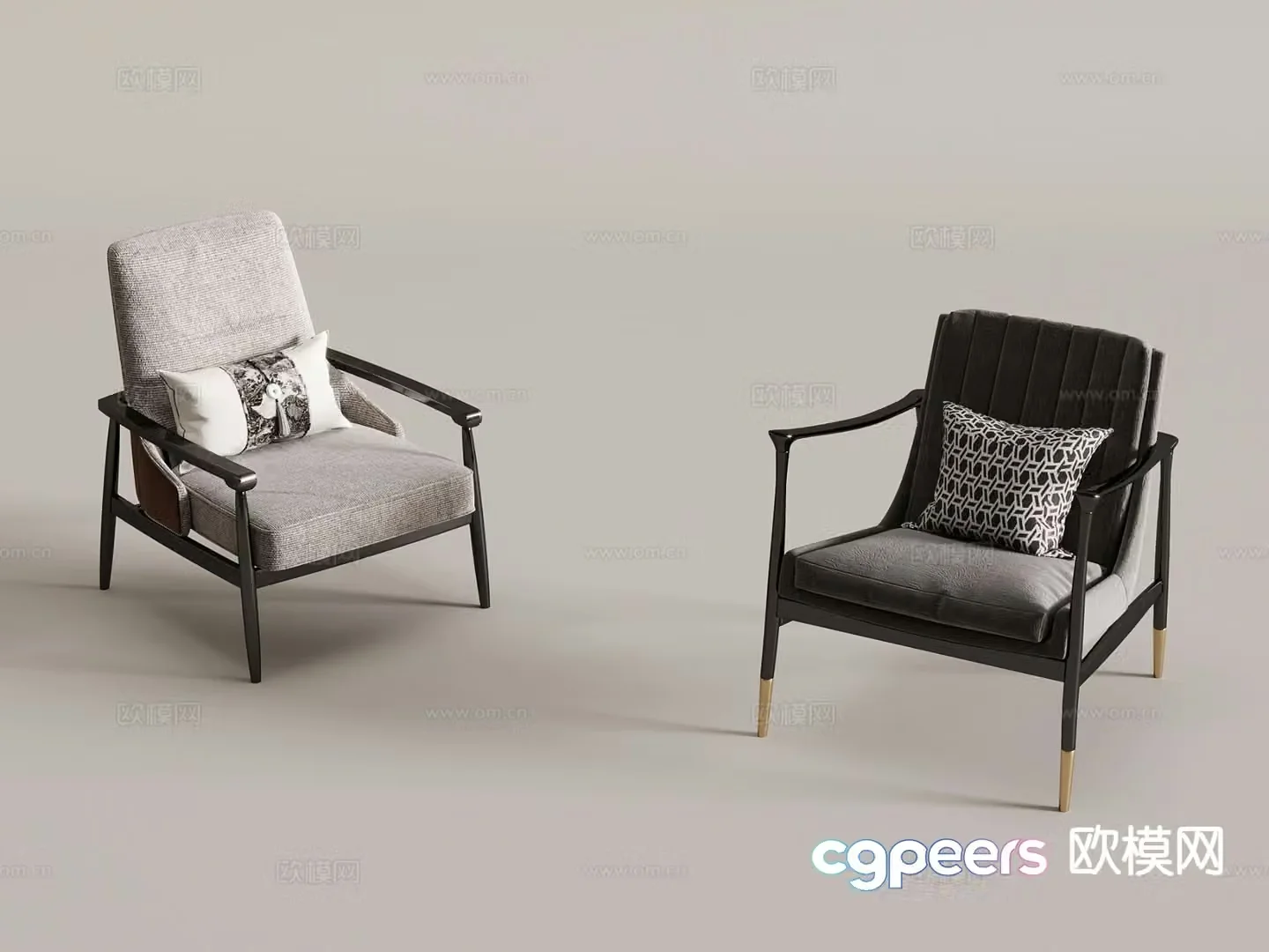 New Chinese style chair leisure chair armchair 3d model