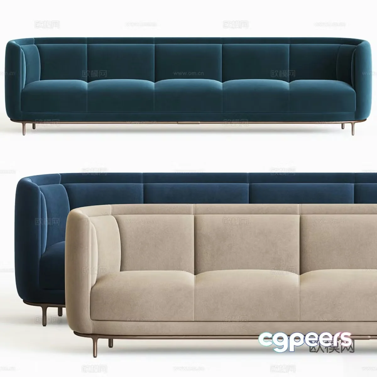 New Chinese style multiplayer sofa 3D model