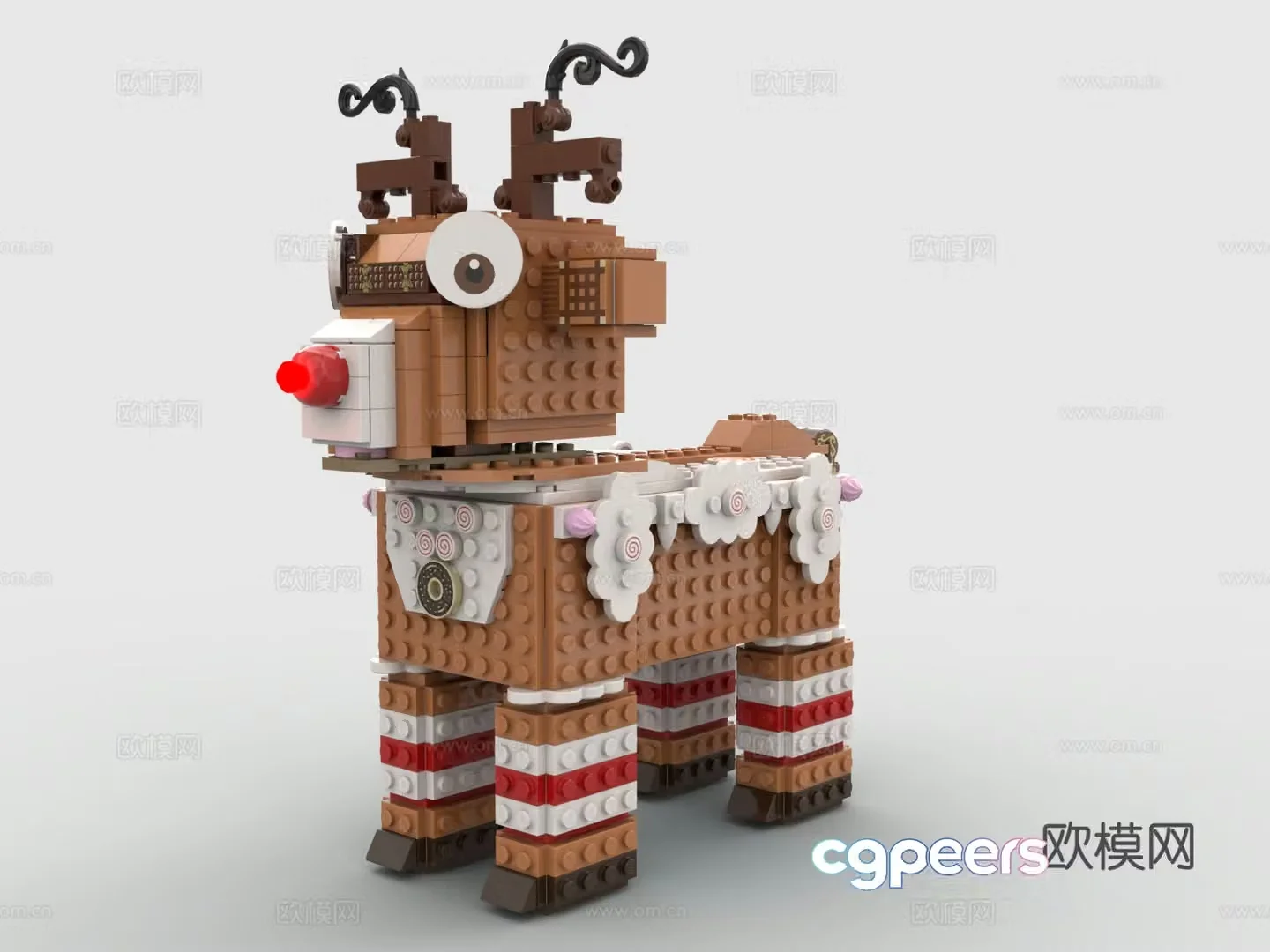 LEGO LEGO Christmas reindeer building block toy 3d model