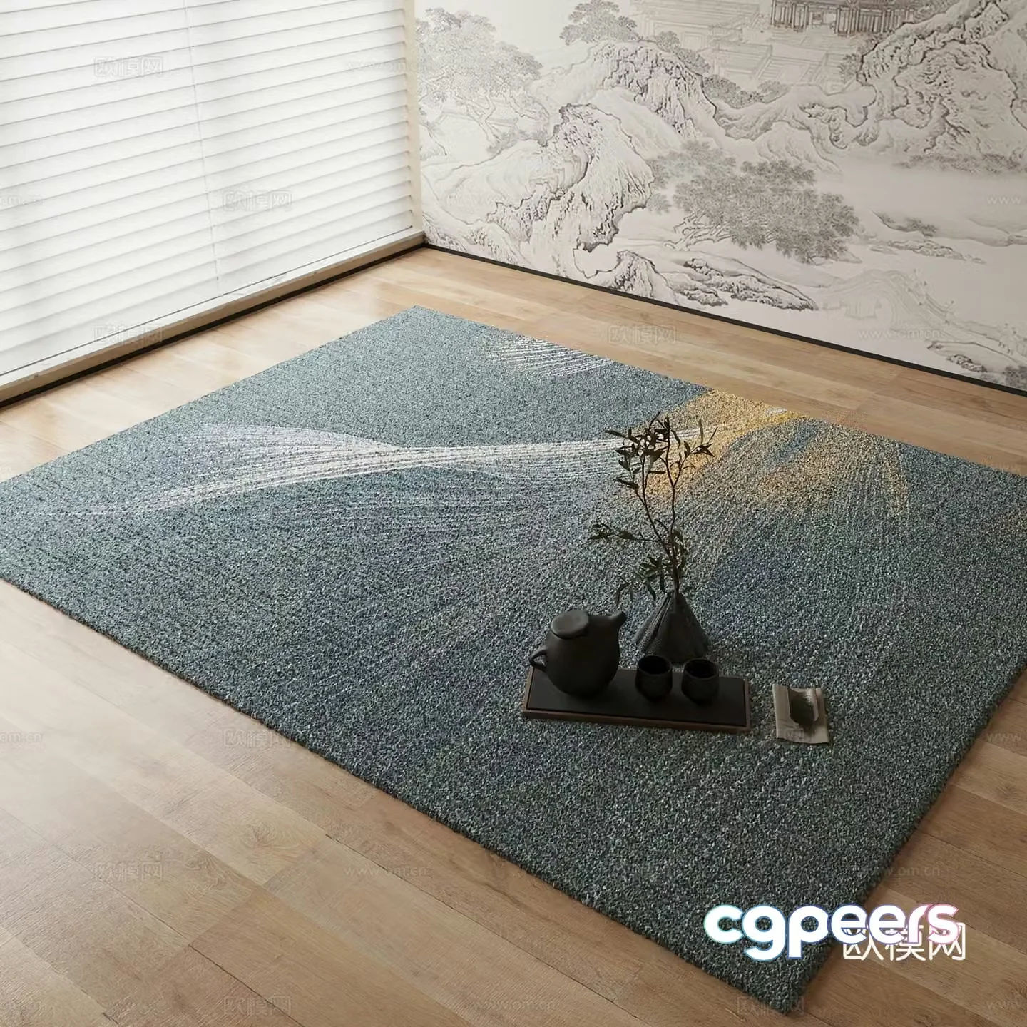 New Chinese carpet 3D model