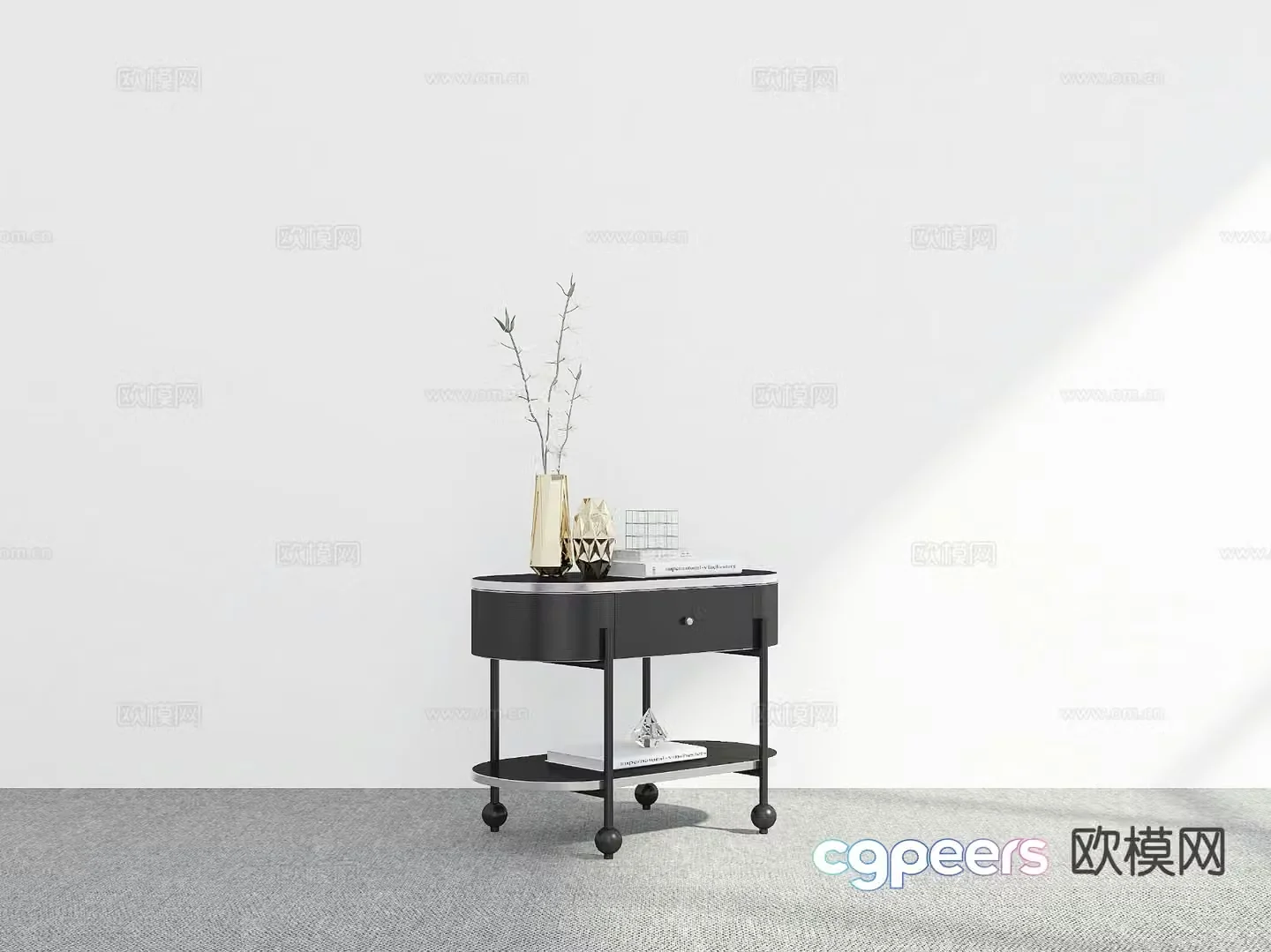 Modern bedside table 3d model