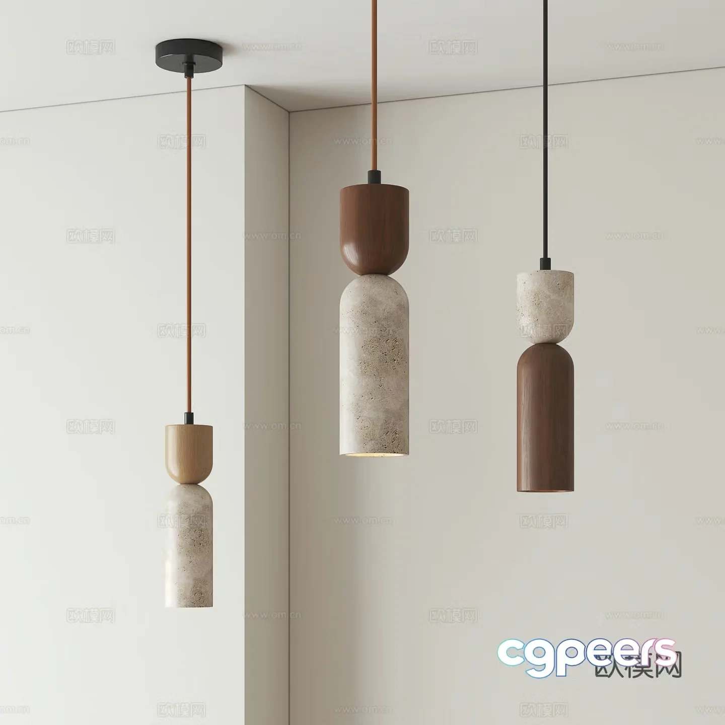 Modern medieval small chandeliers 3d model