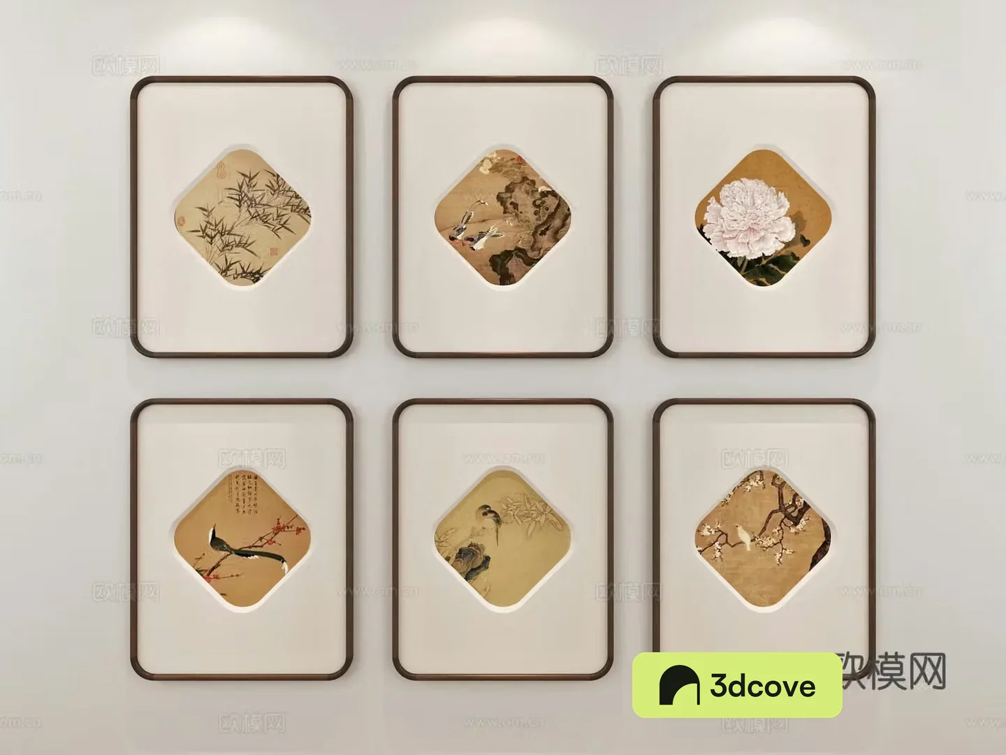 Song style aesthetic combination painting New Chinese style combination painting