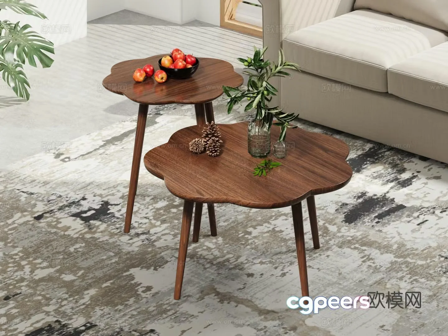 Wabi-sabi coffee table 3d model