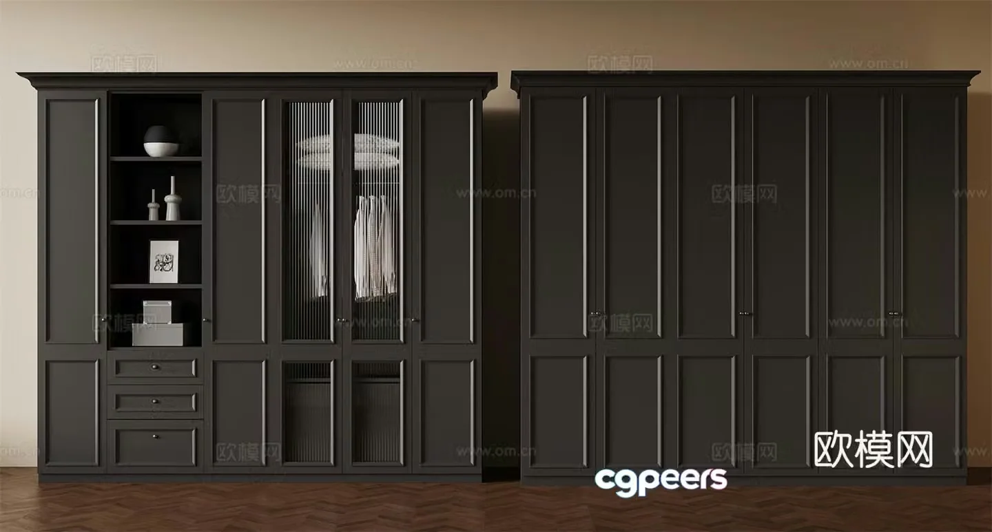 French wardrobe 3d model