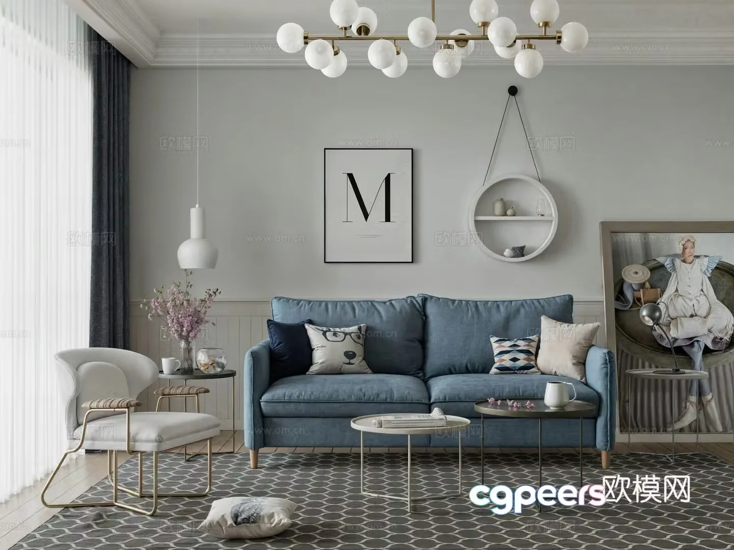 Modern living room 3d model