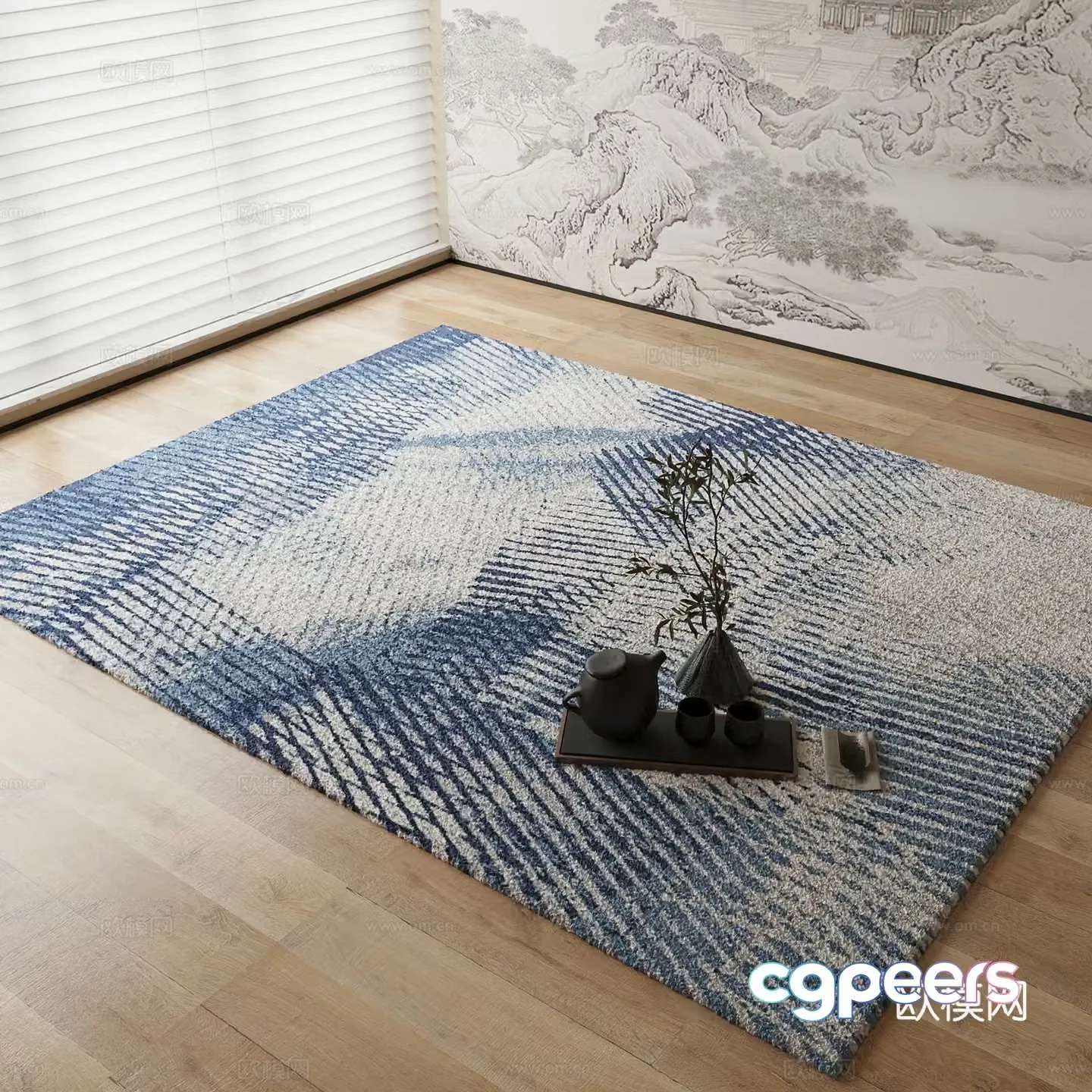 New Chinese carpet 3D model