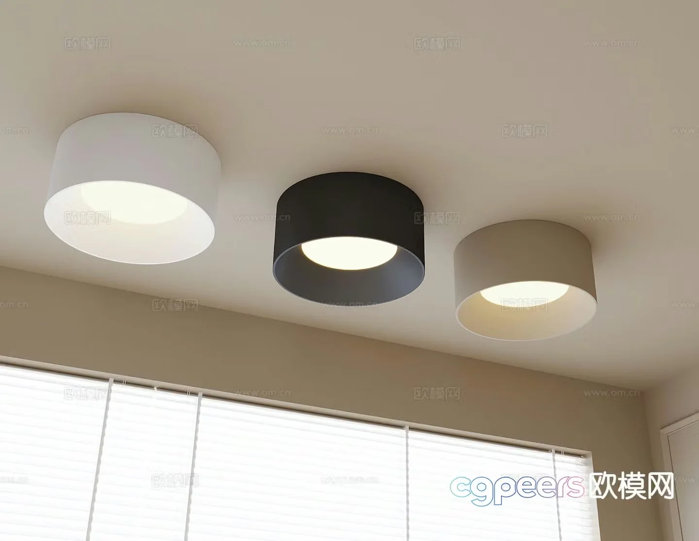 Modern ceiling lamp bedroom lamp 3d model