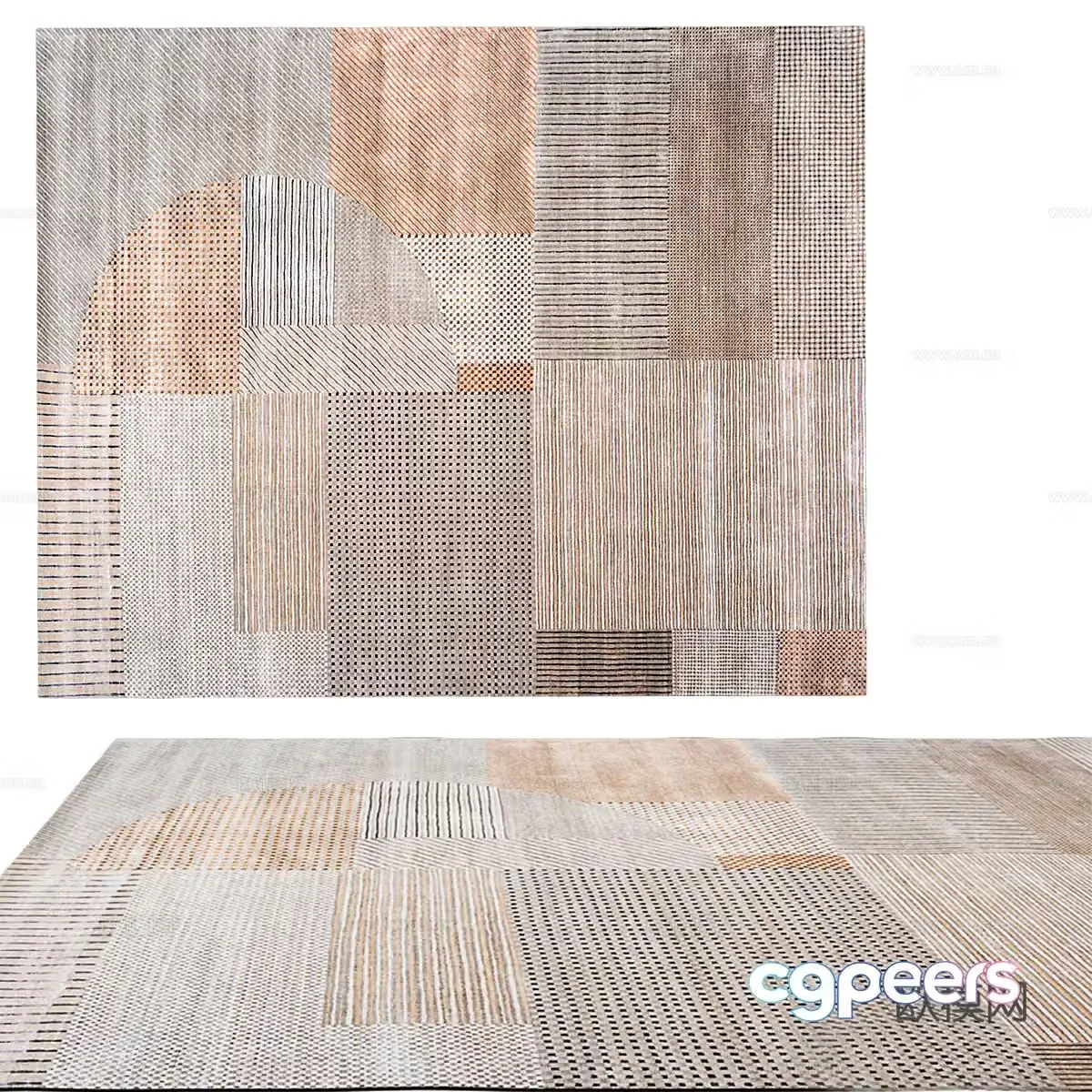 Modern minimalist carpet Carpet Simple carpet Living room carpet 3d model