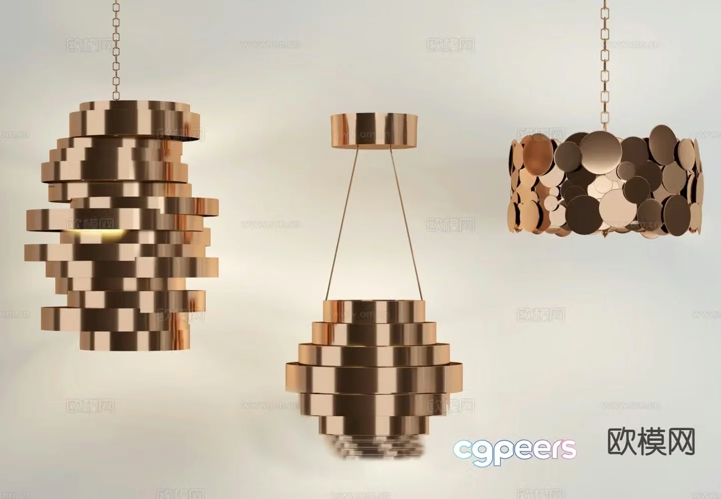 Postmodern chandelier creative chandelier 3d model