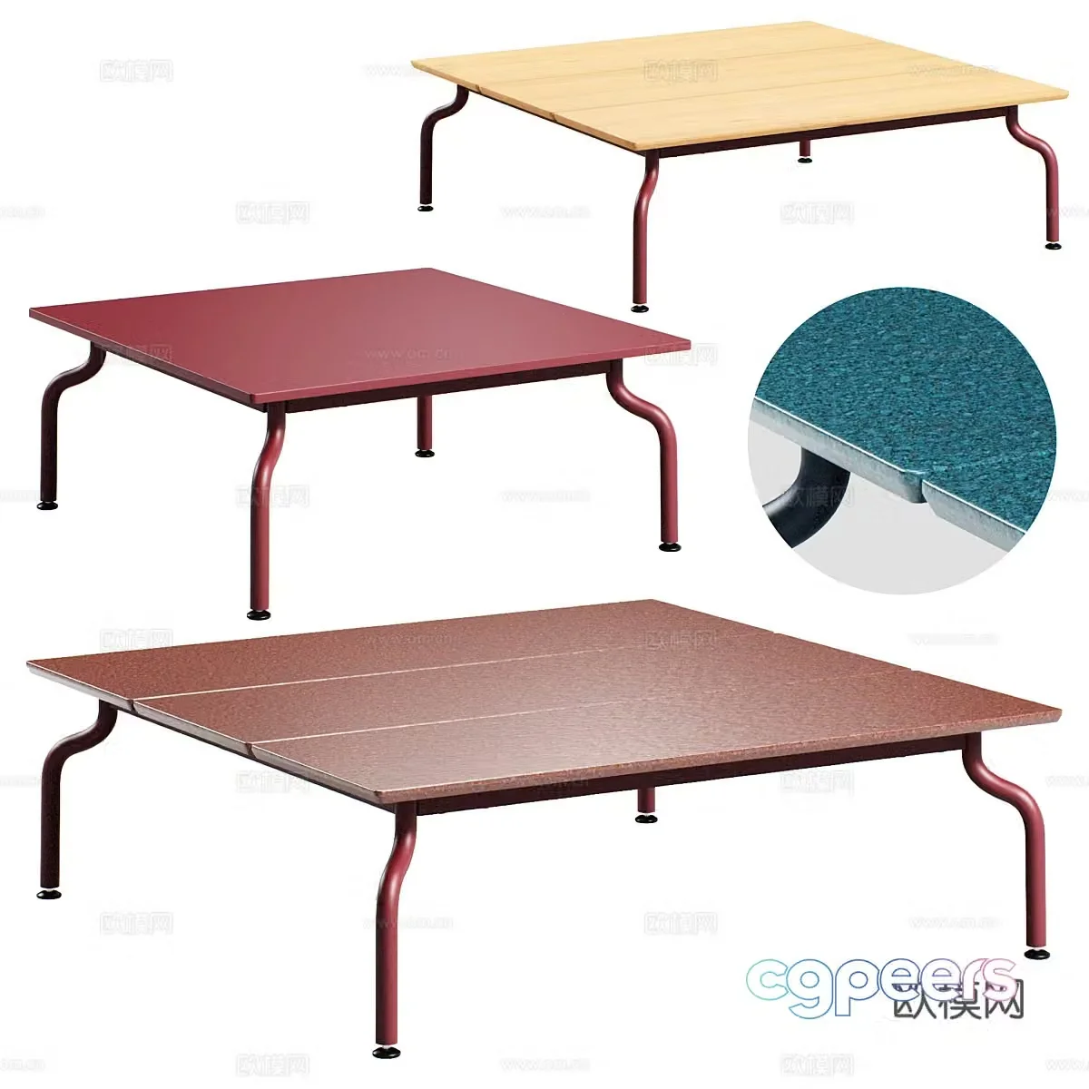 Modern Italian minimalist Magis South coffee table 3d model