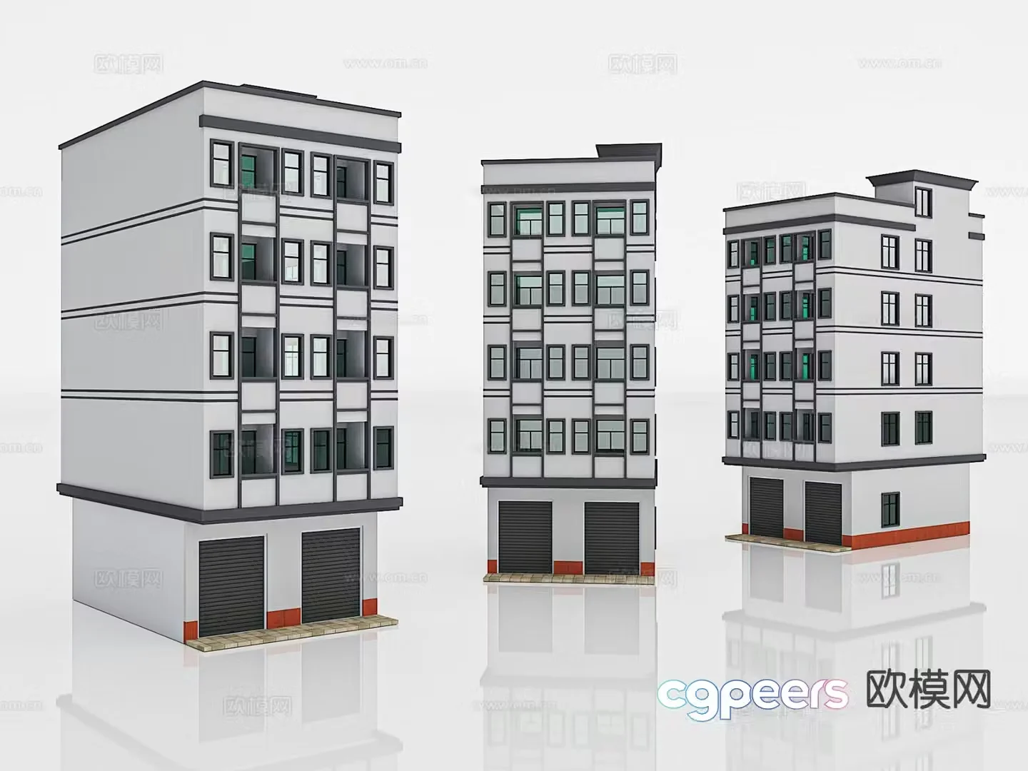 House components high-rise buildings rural buildings 3D models