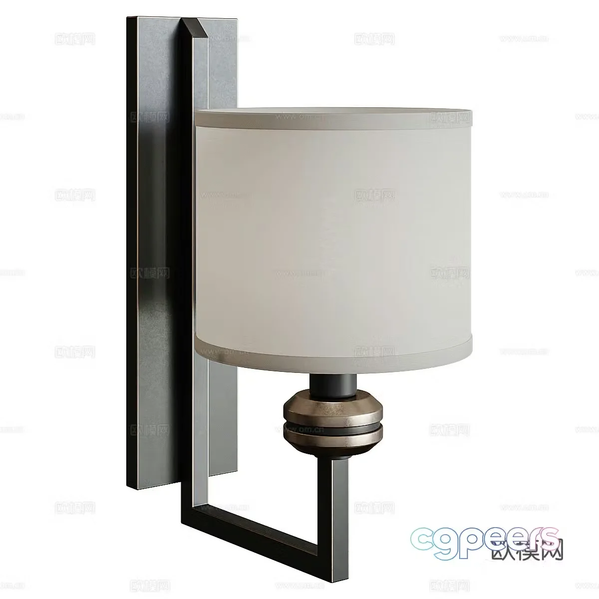 New Chinese style light luxury decorative wall light 3D model