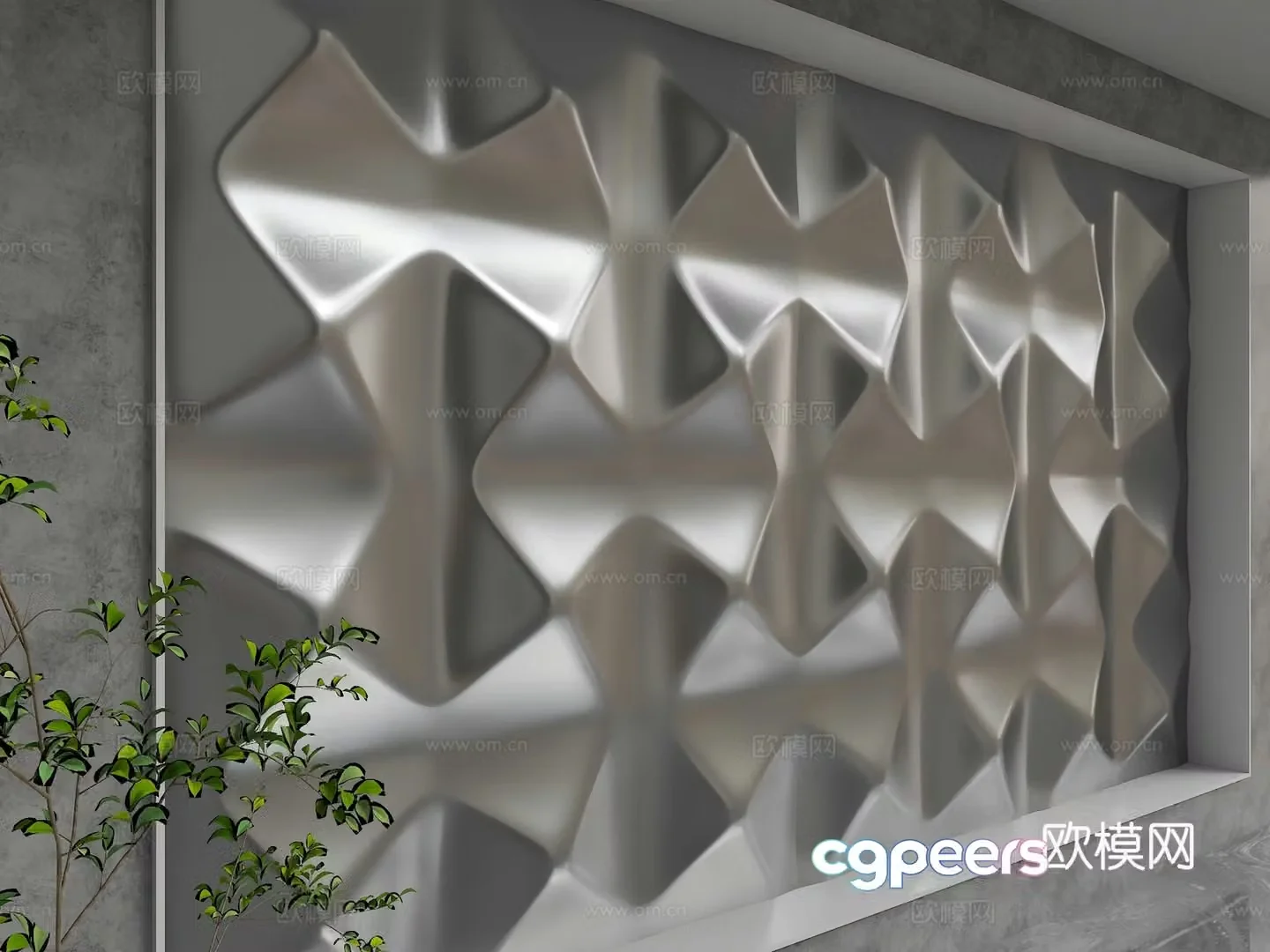 Modern background wall 3d model