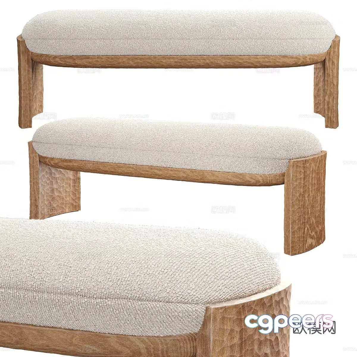 New Chinese style Wasabi MAD bench 3D model