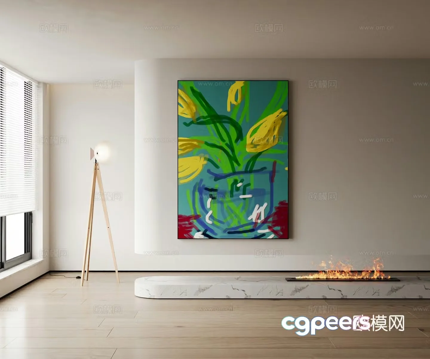 Modern decorative painting 3d model