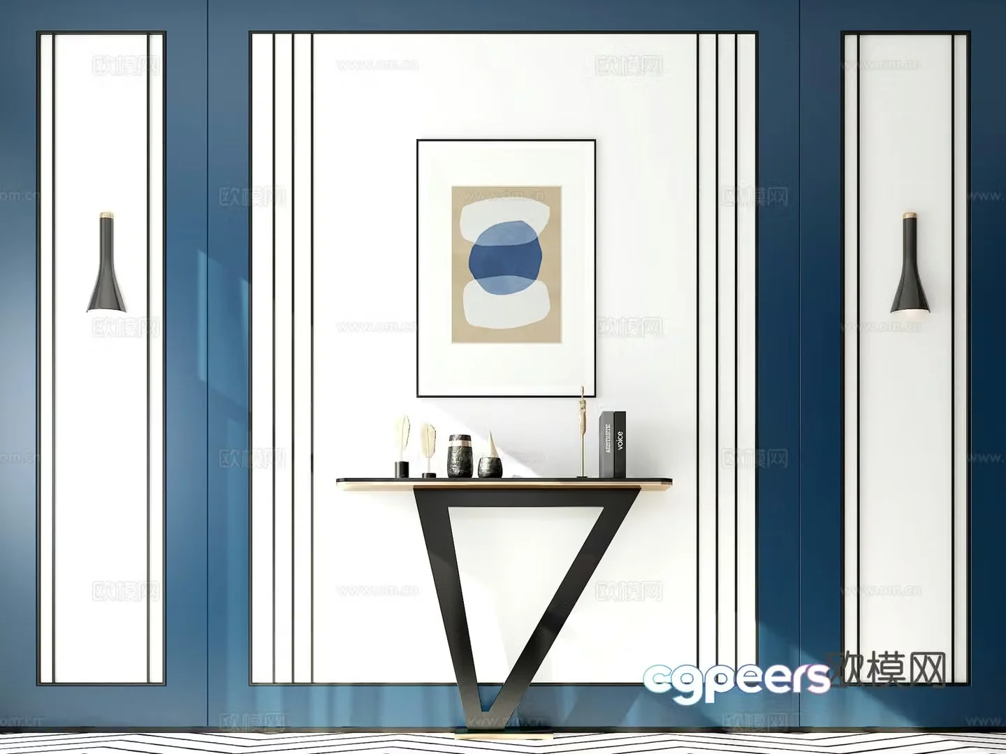 Modern entrance 3D model