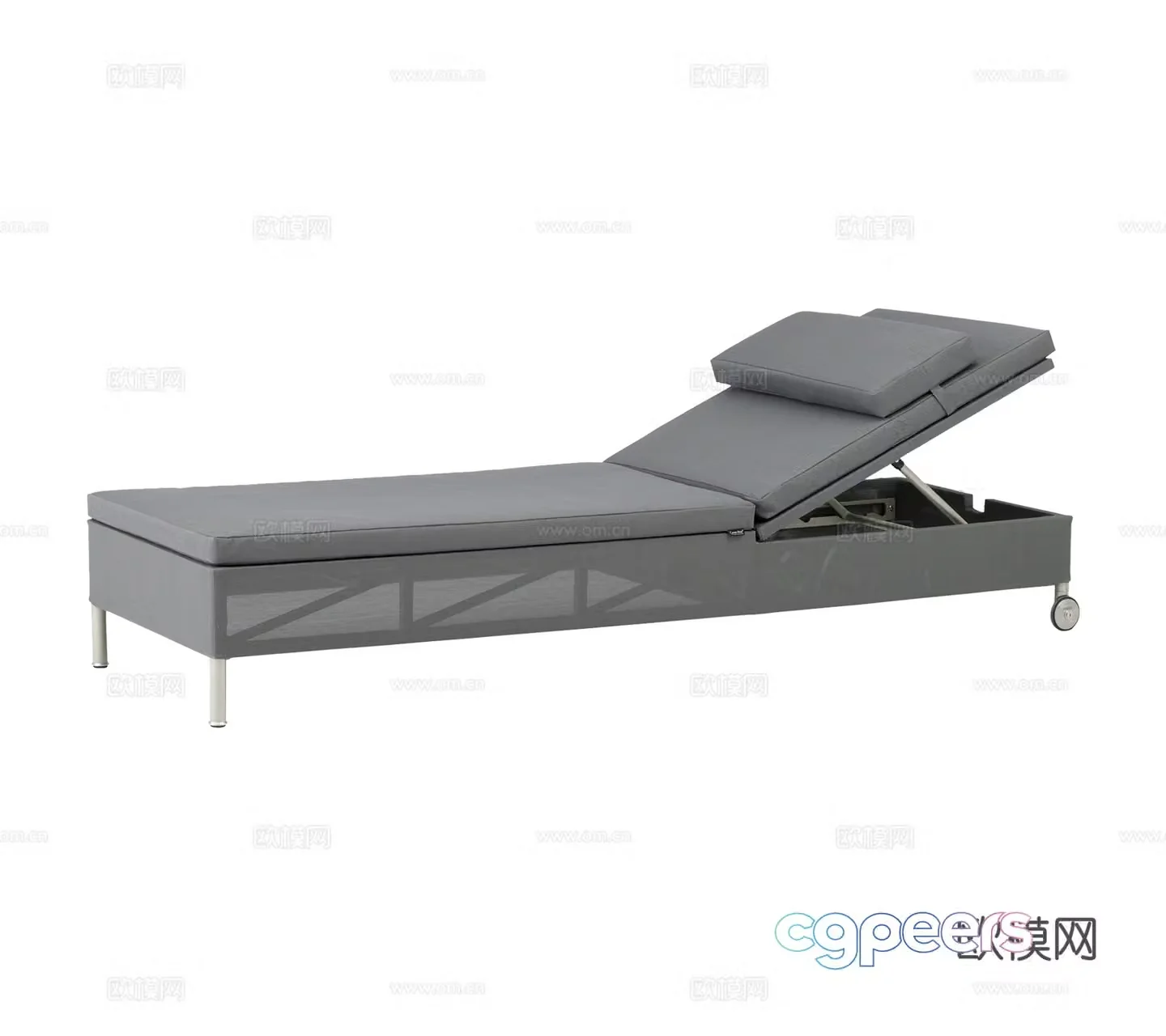 Modern Wasabi single lounge chair swimming pool chair beach chair terrace garden lounge chair combination 3D model