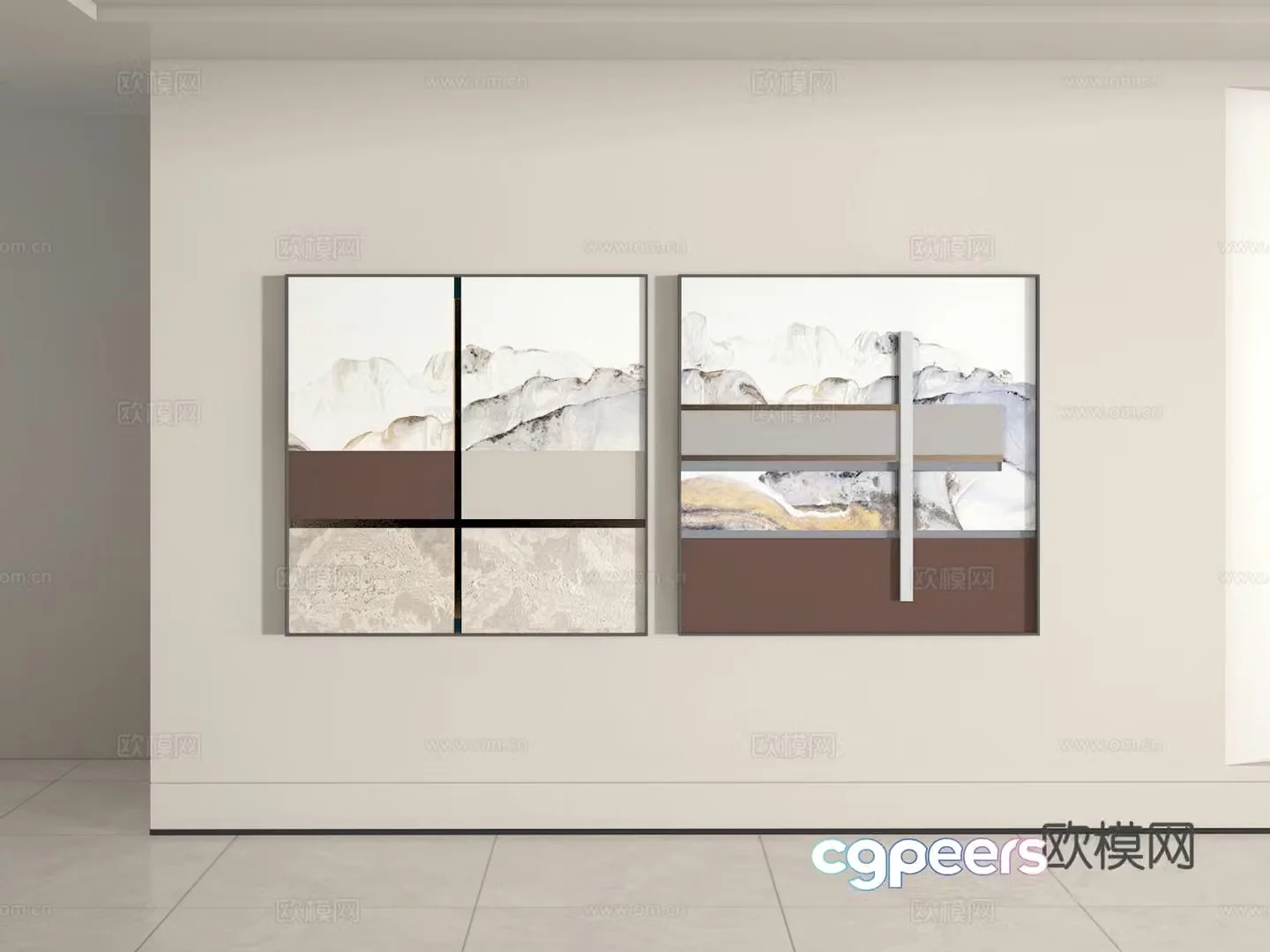 Decorative painting 3d model