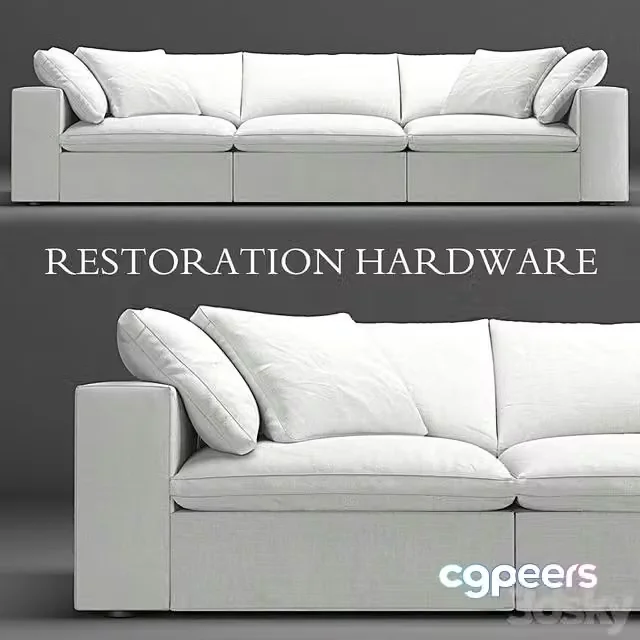 3ds Max Free – RH Modern Cloud Modular sofa