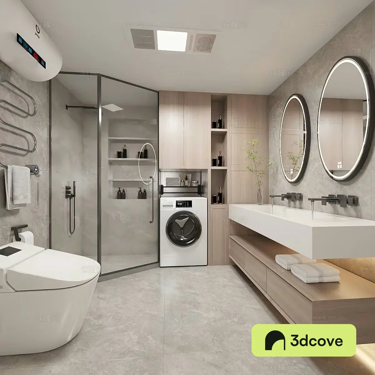 Modern minimalist bathroom