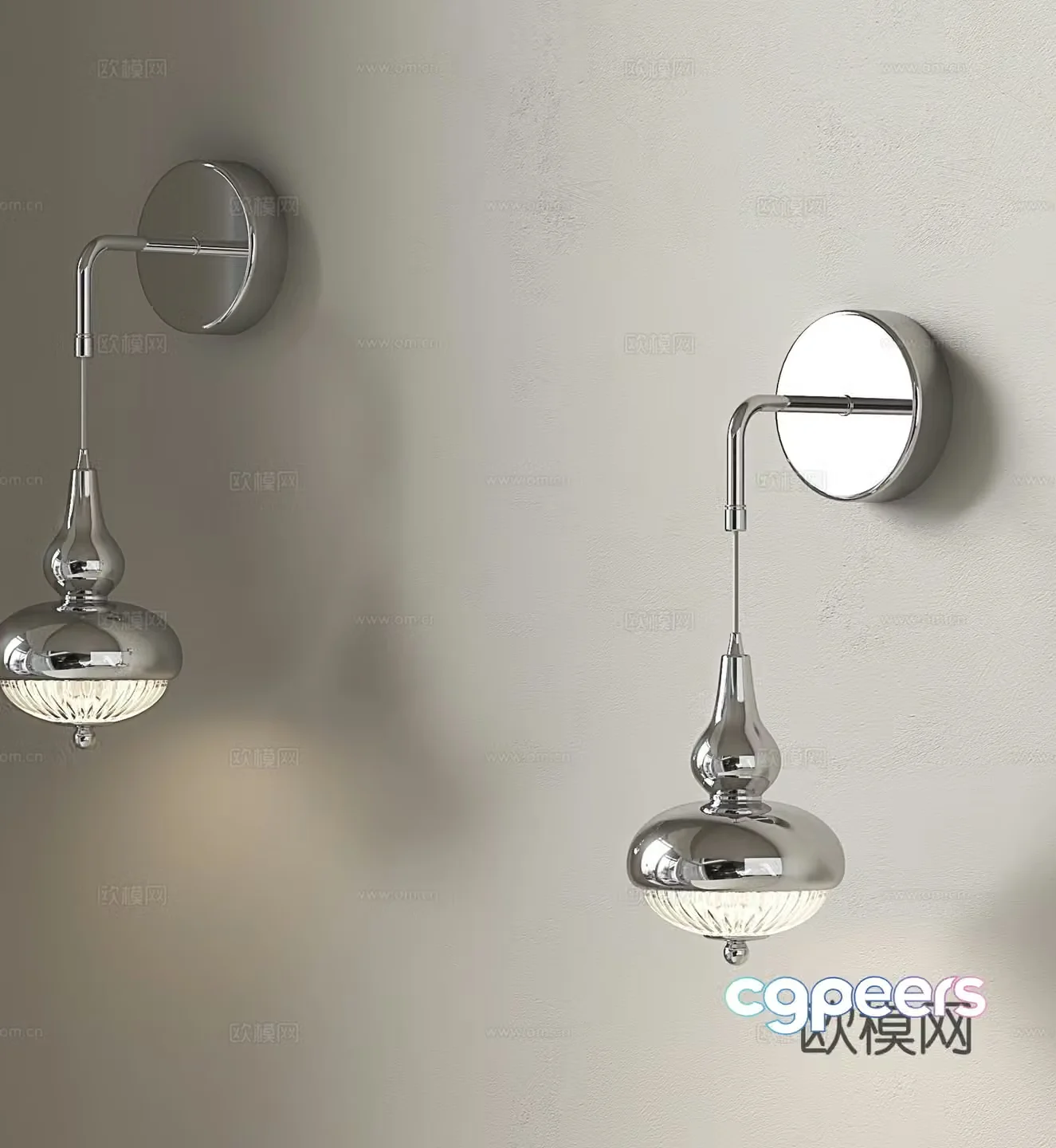 Medieval wall lamp retro wall lamp 3d model