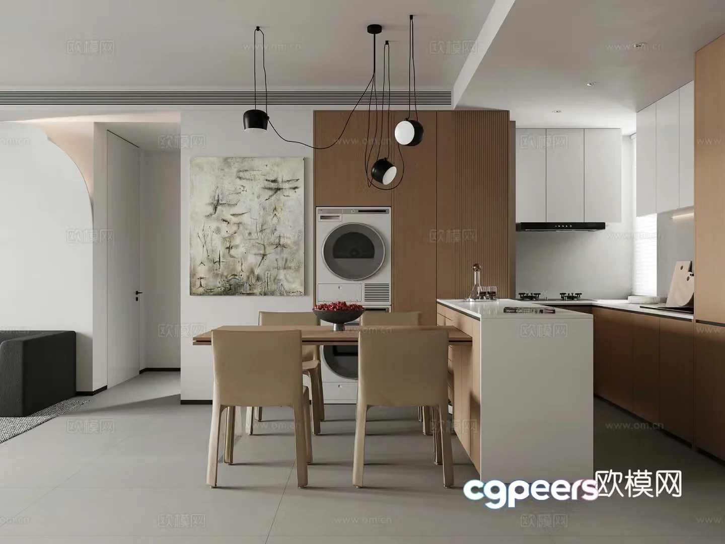 Modern restaurant 3d model