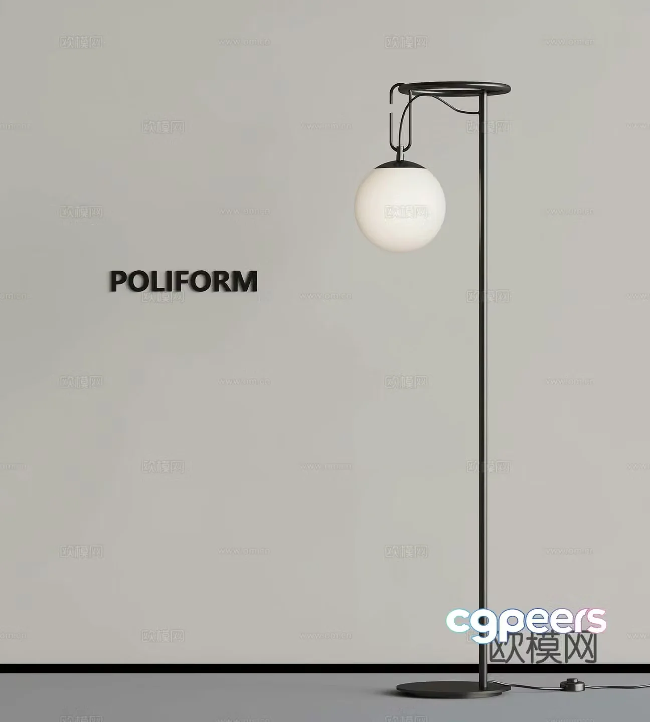 Modern floor lamp 3d model