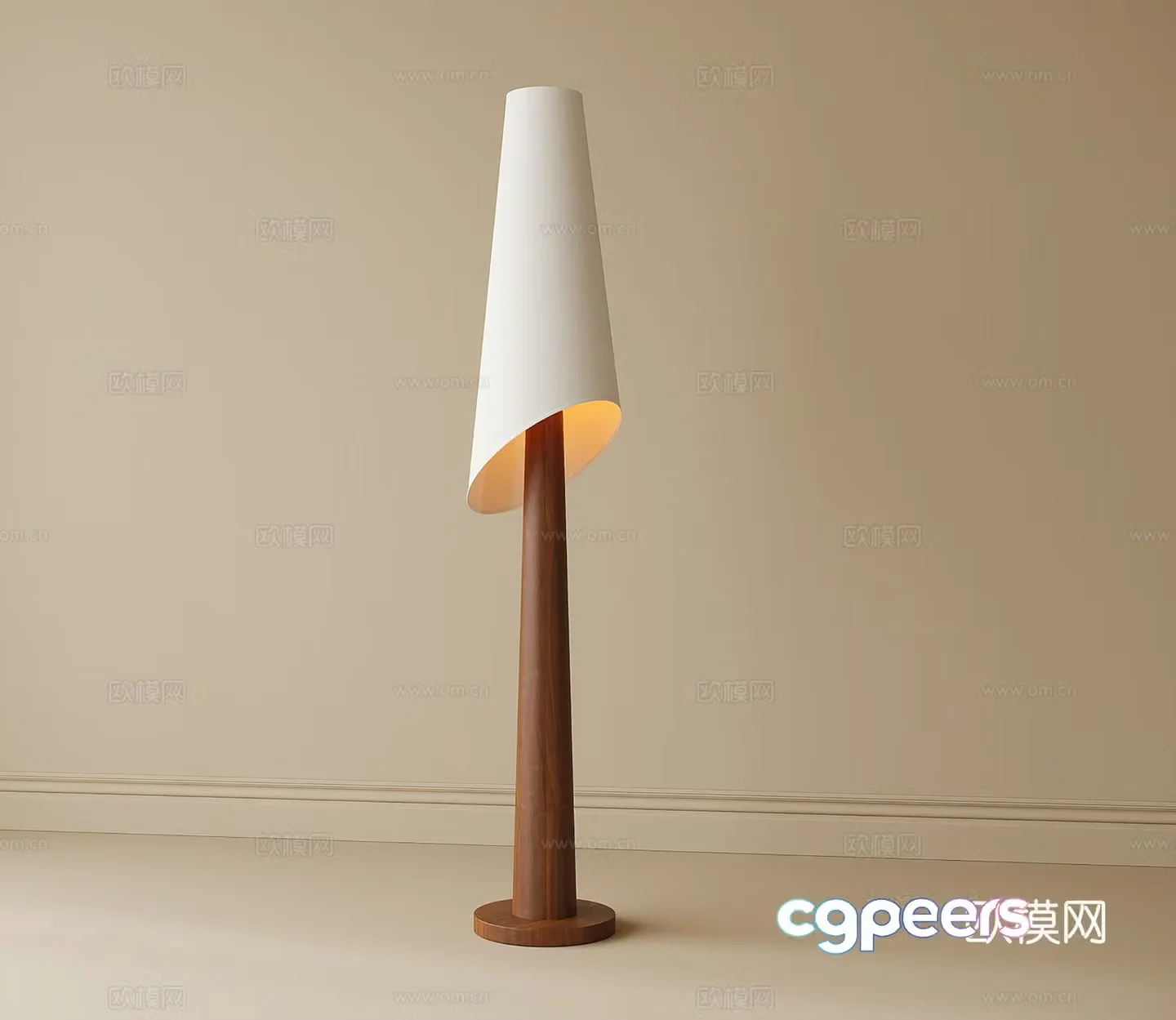 Medieval style floor lamp 3d model