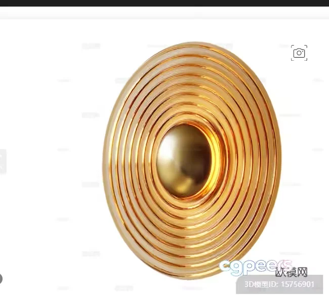 Gold Light Fixture 3D Model – 2486 – CORONA Render