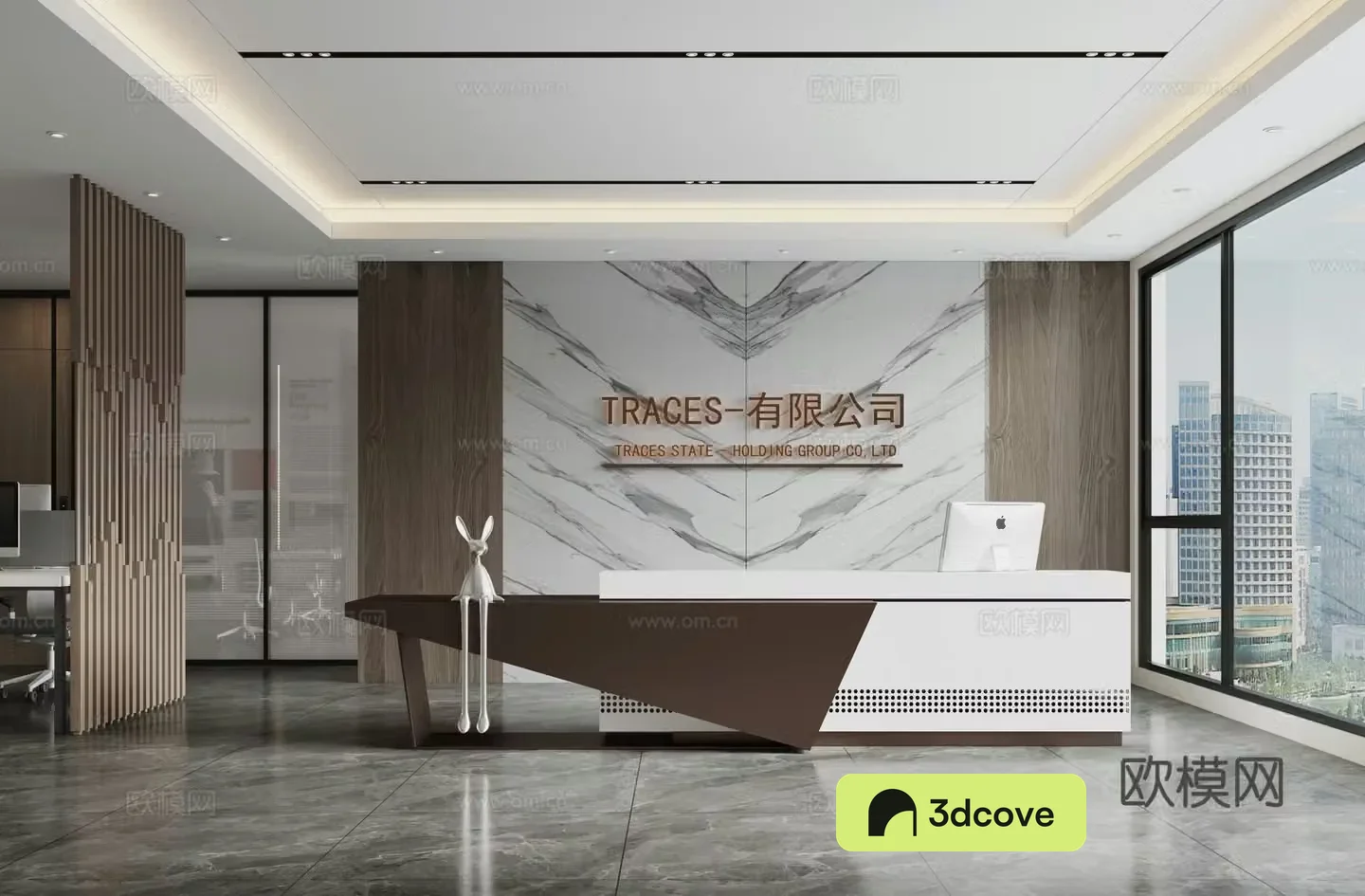 Modern company front desk