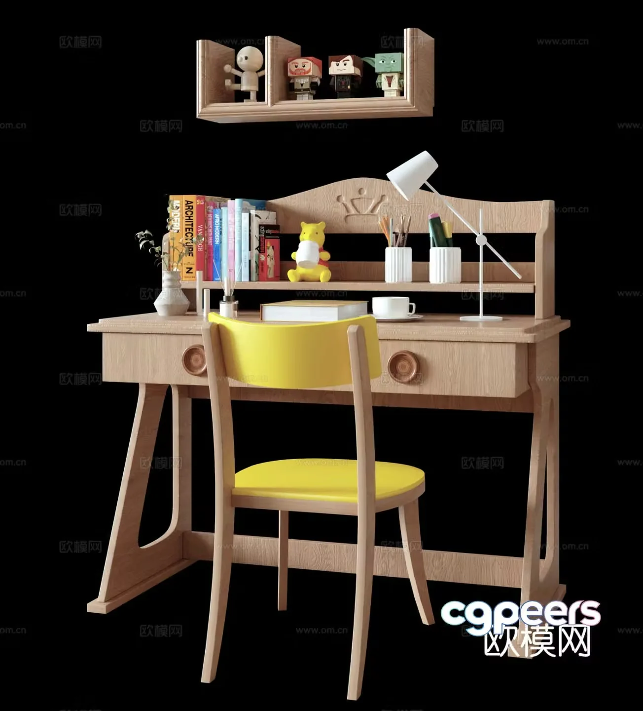 Children’s desk writing desk study table 3d model