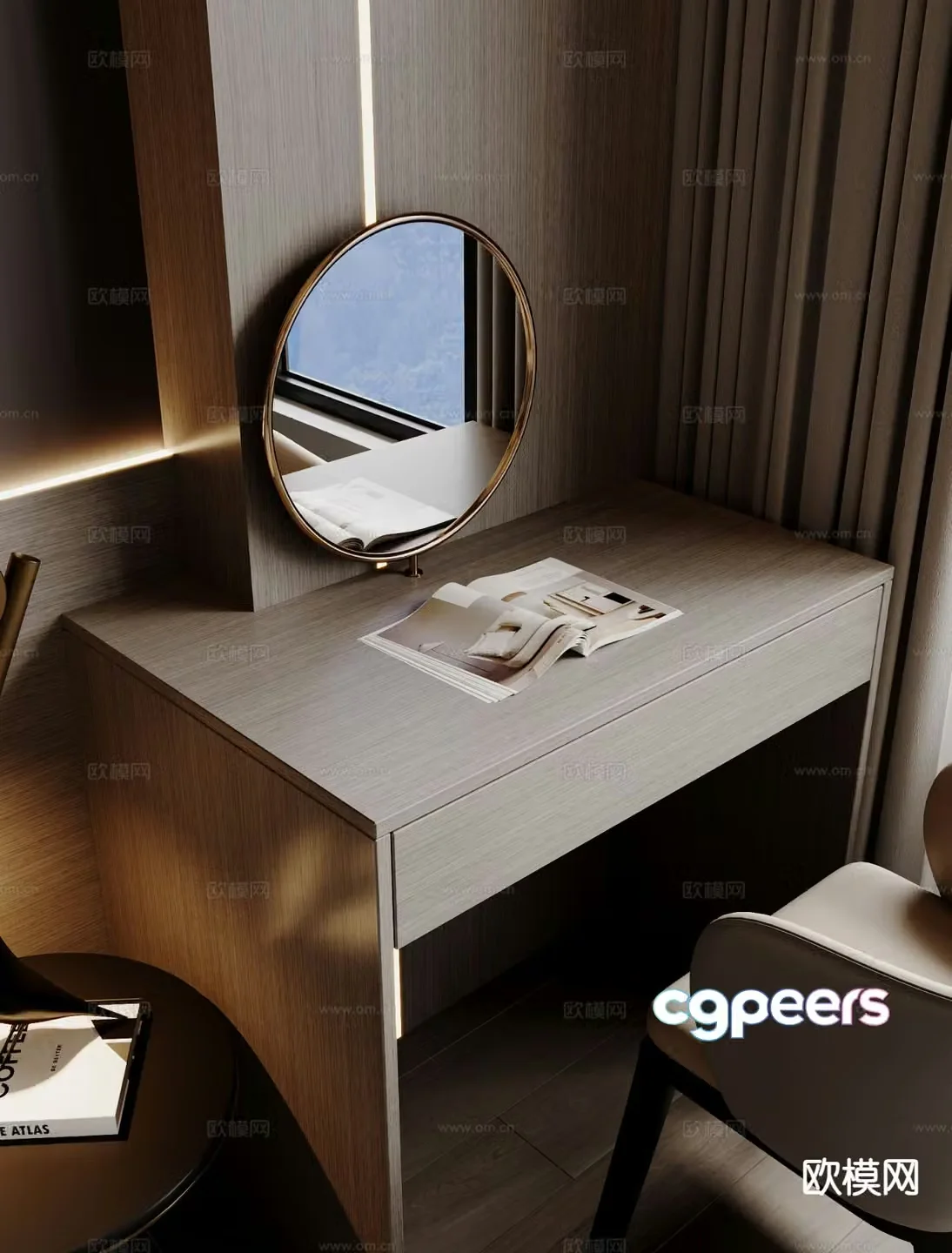 Modern dressing table 3d model