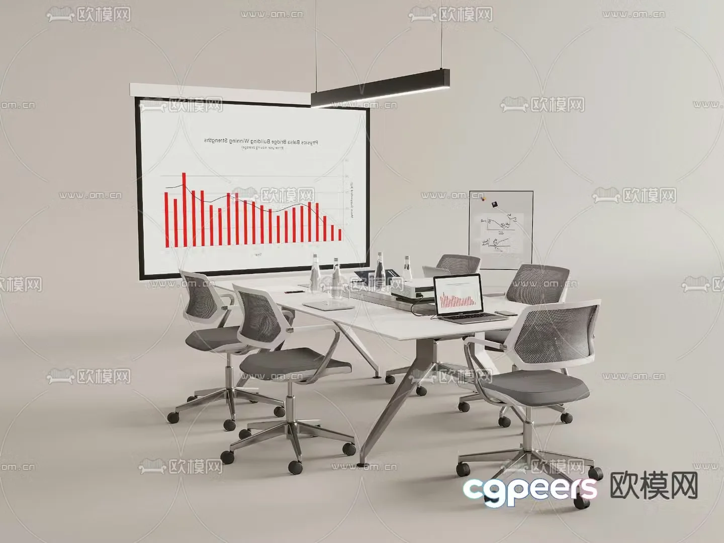 Modern conference table conference table 3d model
