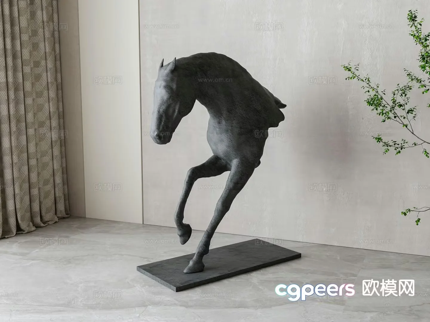 Horse sculpture ornaments 3D model