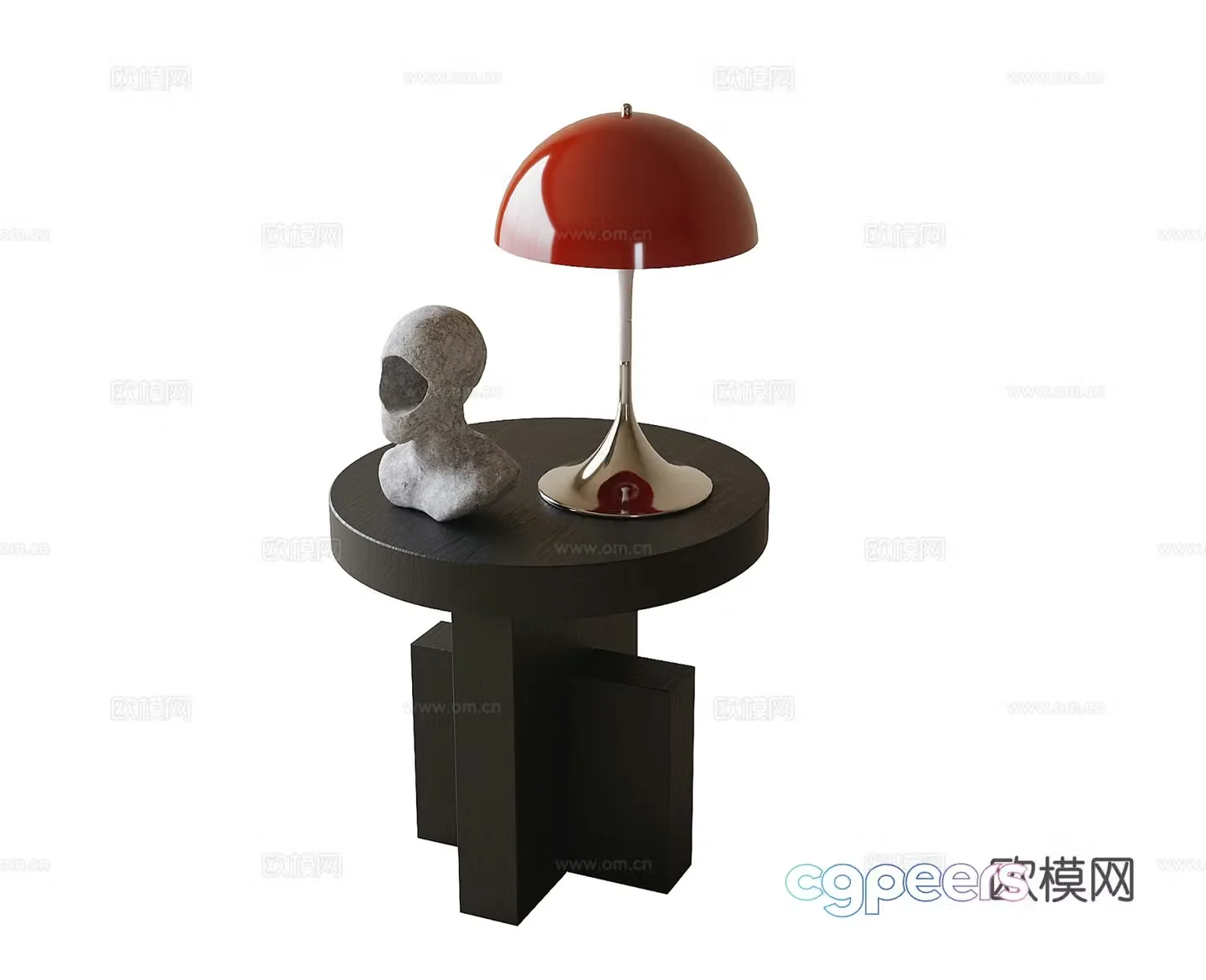 Modern side and corner table lamp 3D model
